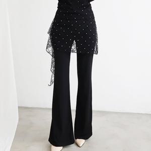 까르죠아 클로버 랩 바지 라인 댄스복 차밍 사교 여성 빅사이즈 스포츠 팬츠 스커트