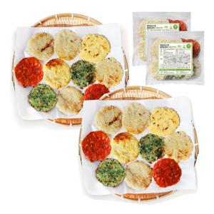 [총20장] 감자전 5종 800g×2팩 (녹두/부추/김치/매콤/전통)