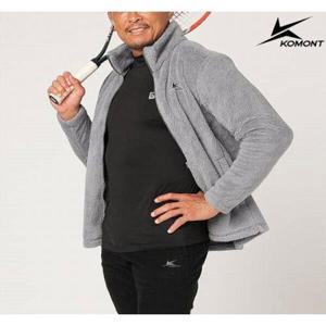 [코몽트][코몽트] 남녀공용 쉘파 하이넥 후리스 자켓 네이비+그레이 세트