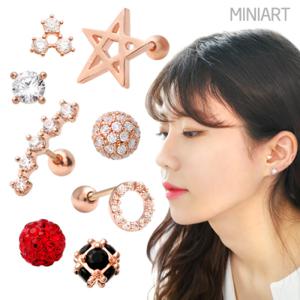 로즈골드 14K 골드핀 금침 피어싱 귀걸이 29종 1+1+사은품