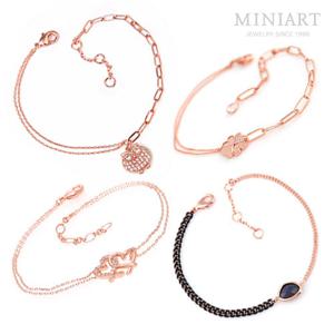 미니아트 14Kgp 로즈골드 체인 팔찌 균일가