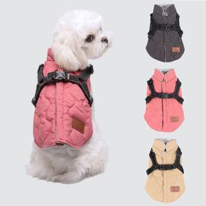 강아지 패딩 하네스 경량 잠바 간절기 따뜻한 조끼 (W98B9DD)