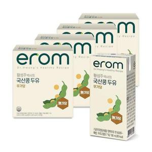 갤러리아_[이롬] 황성주 국산콩 두유 무가당 64팩 (190ml*16팩*4ea)