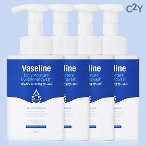 C2Y 바세린 데일리 모이스처 버블 대용량 핸드워시 500ml 4개 / 약산성, 알러젠프리