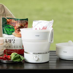 폴더블 휴대용 전기포트 분유포트 접이식 여행용 햇반 커피포트 프리볼트 무선 포트기