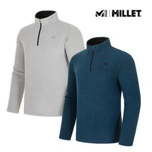 갤러리아_밀레 겨울 남성 시그니처 W 플리스 집업 긴팔 기모 티셔츠