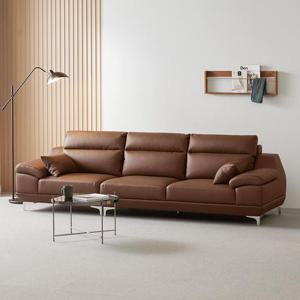 동서가구 시에라 천연 면피가죽 4인용 소파 (스툴미포함) DF921806