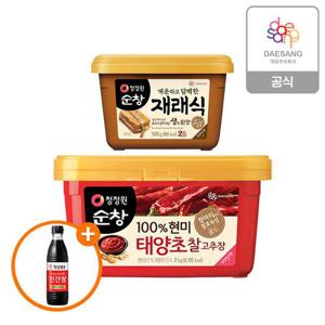 청정원 순창 찰고추장2kg+재래식 생된장500g+(증정)진간장500ml
