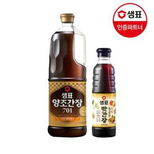 [샘표] 양조간장701 1.7L+맛간장 조림볶음용 500ml