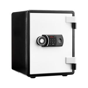 선일금고 루셀 NEW YES-031DF 블랙화이트 친절한 음성안내 지문인식 내화금고 63kg 서랍 선반 경보기장착