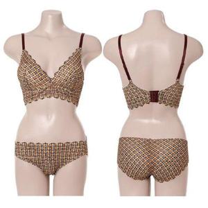 갤러리아_체크 하이커버리지 노와이어 롱브라,팬티SET WBWBR2K04T,WBWPT2K04T