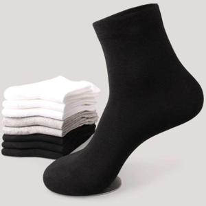 남성 겨울 고급 면양말 중목 무지 사계절 긴 양말 (WD3E211)