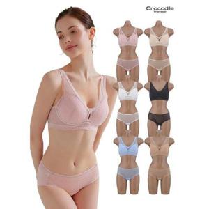 [크로커다일 이너웨어]올오버 에어리핏 초경량 브라 12종세트