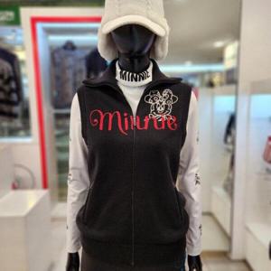 [디즈니골프]DN8LKV031 여성 겨울 방풍 니트 집업 베스트