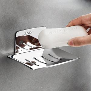 스텐 비누받침대 무타공 부착식 비누각 물빠짐 비누 거치대 L926