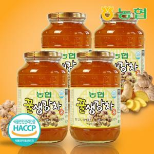 [농협] 향긋한 고흥 꿀 생강차 생강청 4병*1kg (총4kg/대용량)