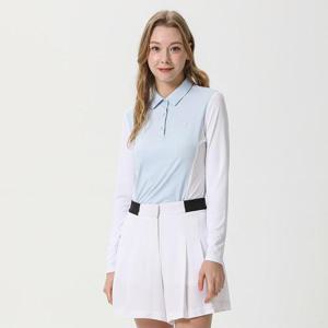 [데니스골프][DENNIS] 여성)투톤 라인배색 냉감소매 긴팔카라티_NAQMLTS072