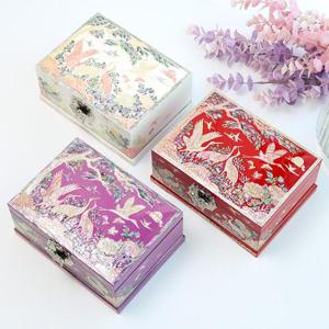 [박씨상방] 나전칠기 송학 컬러 자개보석함18센티