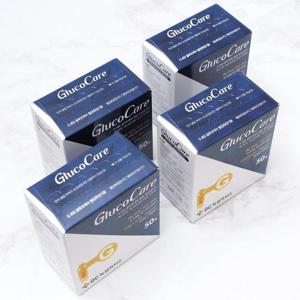 녹십자 글루코케어 혈당시험지 4박스 총200매+침200개+솜200매