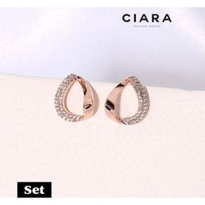 [씨아라][귀걸이+목걸이SET] CIARA 14K Follo 뫼비우스  크로스스톤