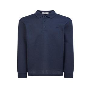 닥스 남성 네이비 로고자수 면혼방 긴팔카라티셔츠  (WMTS5AC31N3)