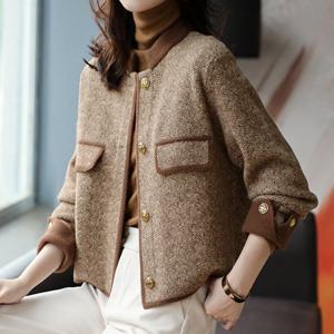 [몽벨리즈]브라우니배색니트자켓 mde2302655