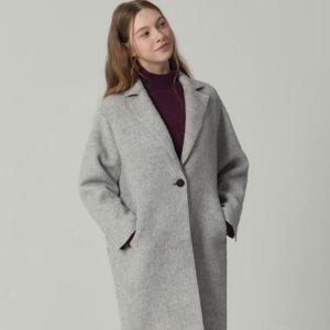 [르오트(LeOT)] 알파카 울 블렌드 원버튼 롱코트