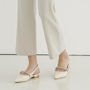 [로즈미] 블링 큐빅 슬링백단화