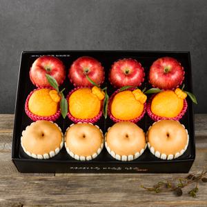 [지정일 출고]신선한 사과 배 한라봉 선물세트 1호[6kg/사과4과+배4과+한라봉4과]
