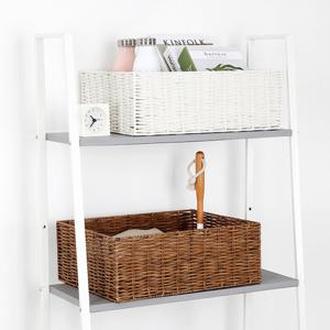 라탄 패턴 사각 바스켓(대) 3개 세트