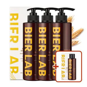 비어랩 맥주효모 탈모샴푸 490ml 3통+ [증정] 탈모샴푸 110ml 1통