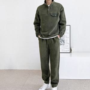 [sado]남성 소프트 후리스 트레이닝세트 플리스 조거셋업 안감기모 ST888M