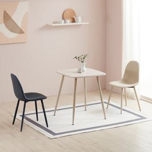 스코나 리먼스 LPM 2인 식탁세트(의자2개 실리콘레더)