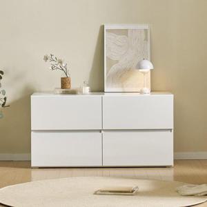 블록 E0 광폭 2단 와이드 LPM 서랍장 1200 화이트