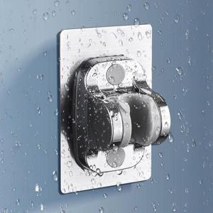 샤워기거치대 실버 욕실 샤워봉거치대 무타공 걸이 WFKNWAO