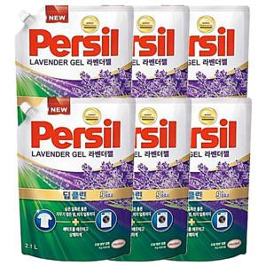 헨켈 퍼실 persil 세탁세제 - 라벤더젤 2.1L 리필X6개 (일반/드럼겸용) 얼룩제거