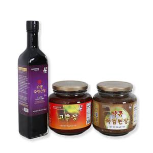 인산죽염 1호 장류 세트 [고추장 약콩간장 약콩된장]