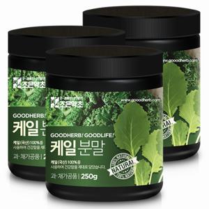 조은약초 프리미엄 국내산 케일분말 250g x 3통구성 (총 750g)