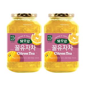 녹차원 꿀유자차 1kg+1kg (1+1)
