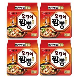 농심 오징어짬뽕(멀티팩) 124g / 5입 x 4팩 (20개입)