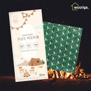 우리가스토리 국내생산 방석핫팩 400g 10팩 대용량 빅사이즈핫팩