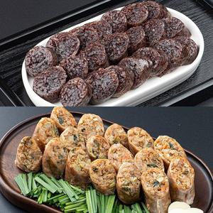 [자연맛남] 전라도 재래식 매콤한찰순대1kg+야채순대1kg