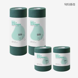닥터퓨리 일회용수세미 대형 120매 + 소형 120매 (다크그린/그레이)