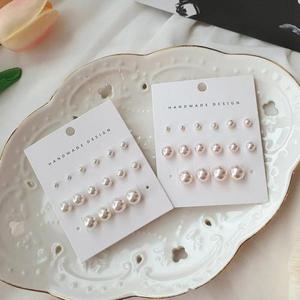 [옷자락]여자 진주귀걸이 승무원 미니 쁘띠 세트 이어링