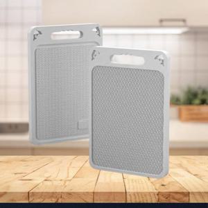 스테인리스 도마 칼자국 안나는 캠핑도마 향균도마 양면 스틸도마 그레이 27X40cm K753