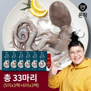 [온작] 이영자 손질통낙지 33미(5미x3팩+6미x3팩)+매콤볶음소스 1병
