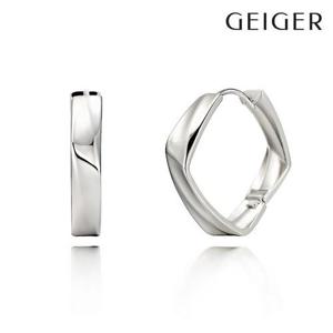 [가이거] [한지현 착용] 스퀘어 링 원터치 실버 귀걸이 GISVEE048
