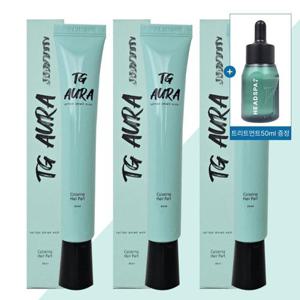 [기타 (뷰티)]타투그리모 아우라 두피 물들임 30ml 3개 흑갈색+트리트먼트 50ml 1개