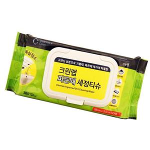 세정물티슈 안심 구연산 세정 티슈 캡형 50매 1P 청소용 물티슈