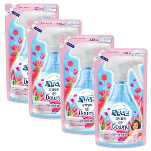 페브리즈 섬유탈취제 리필 320mlX4개 다우니 에이프릴향